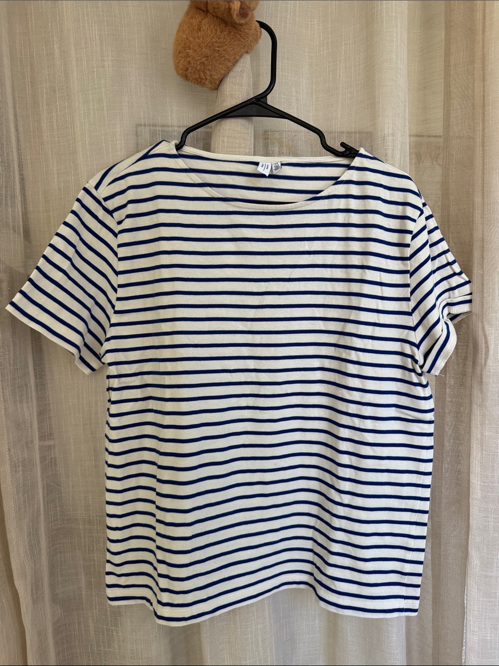 & Other stories Classic Navy Striped Short-Sleeve women’s oversized Shirt